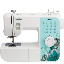 Brother Electric Sewing Machine with 37 Stitches and Auto Threading - White