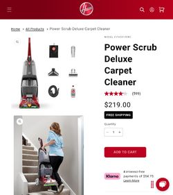 New Hoover Scrub Deluxe Carpet Cleaner (#FH5015NC)