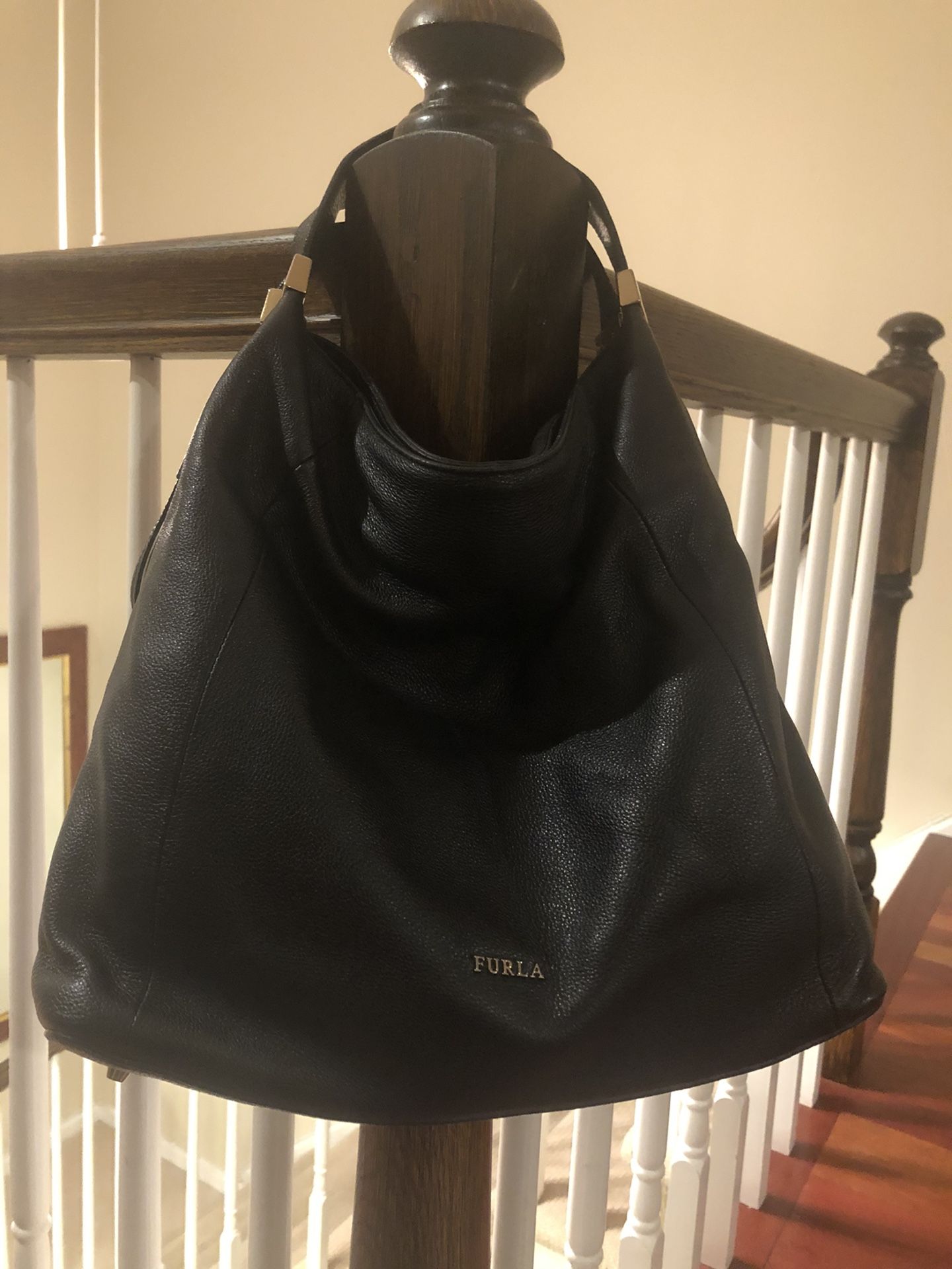 Furla Shoulder Bucket Bag With Side Zippers