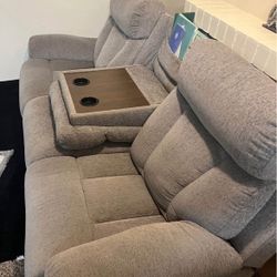 Gray Couch -Reclining