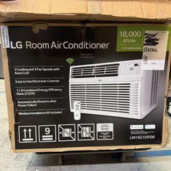 LG - 18,000 BTU Window Air Conditioner with Smart Wi-Fi  - Cooling Only 
