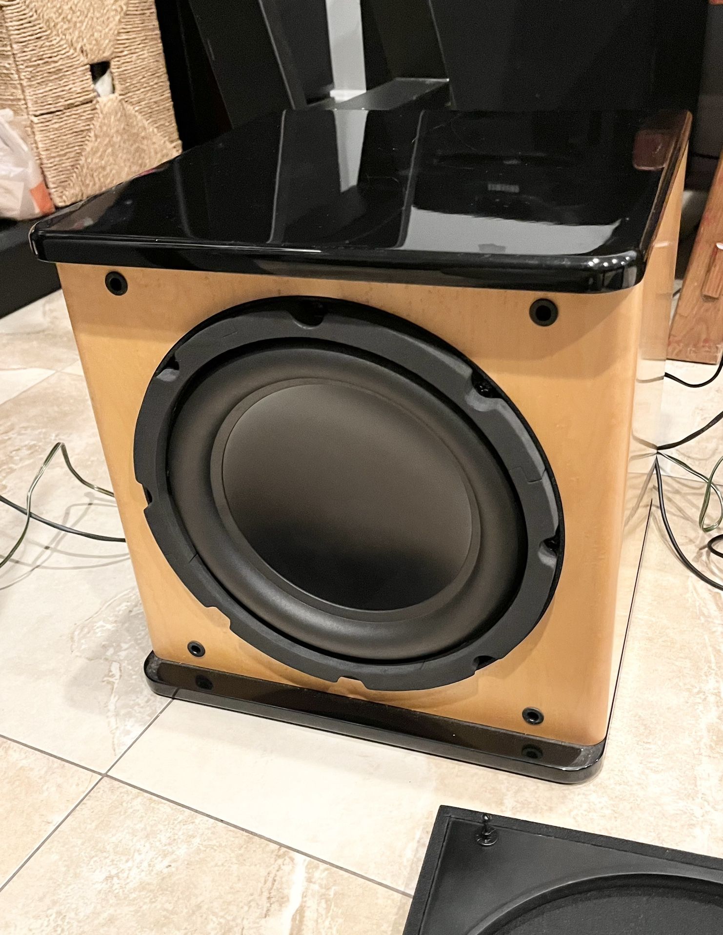 SOLID WOOD 🪵 10” 🔈 300 Watt Powered/Active Subwoofer