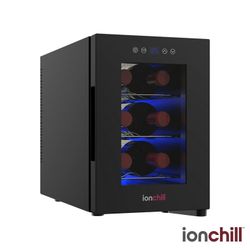 NEW 6-Bottle Wine Fridge Black Small Compact Beverage Refrigerator Cooler w/ Temperature Control