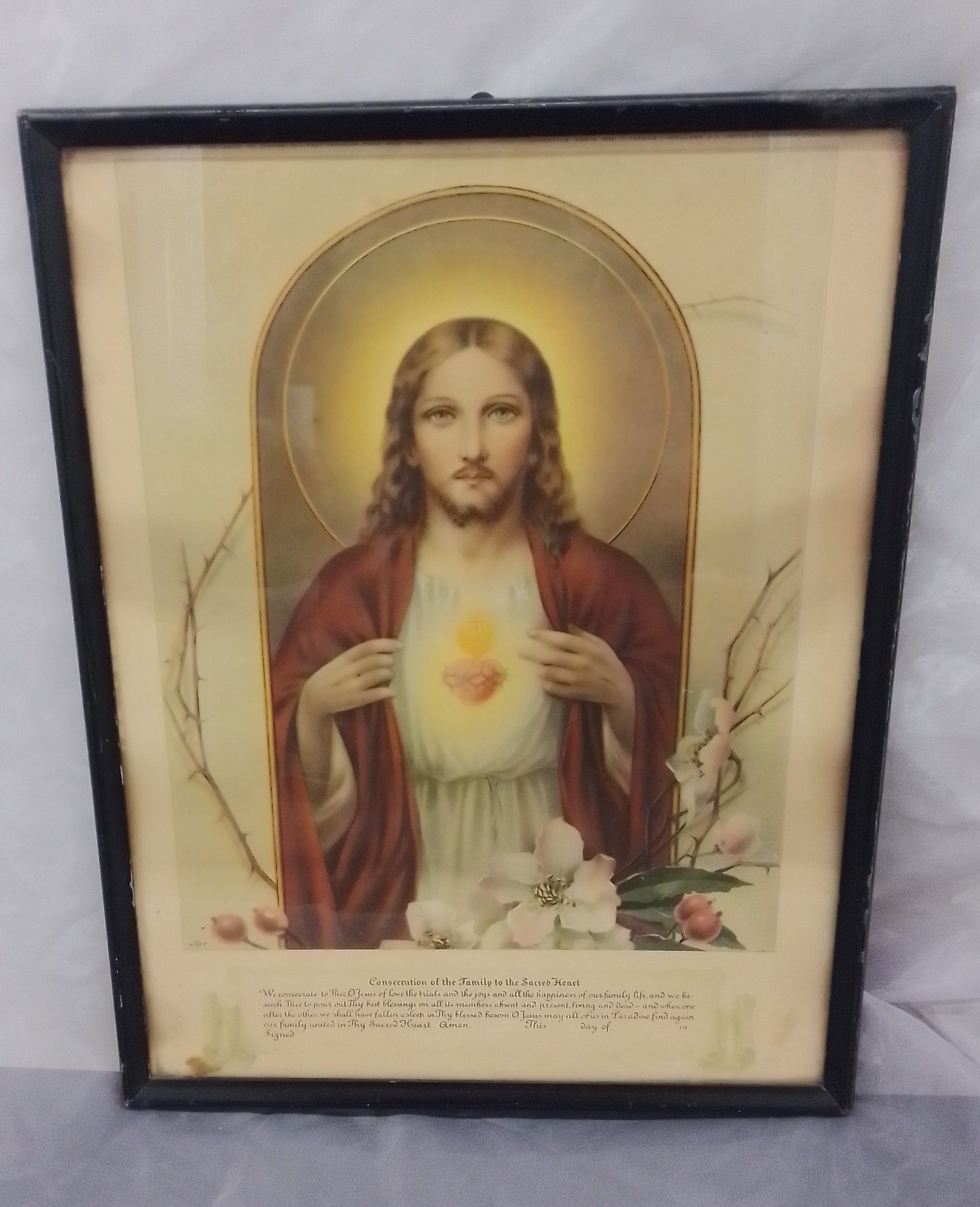 Jesus sacred heart print 1939