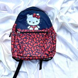 Black and red hello kitty backpack