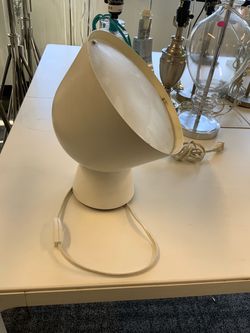 White Mid-Century Modern Adjustable Spot Lamp