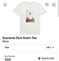 Supreme Rick Rubin Tee 'White' size L