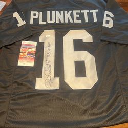 Jim Plunkett Signed Custom Raiders Jersey with Super Bowl MVP subscription