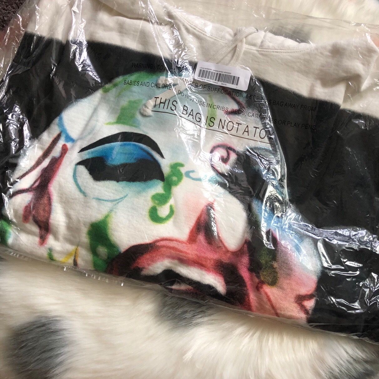 SUPREME LEIGH BOWERY AIRBRUSHED HOODED SWEATSHIRT