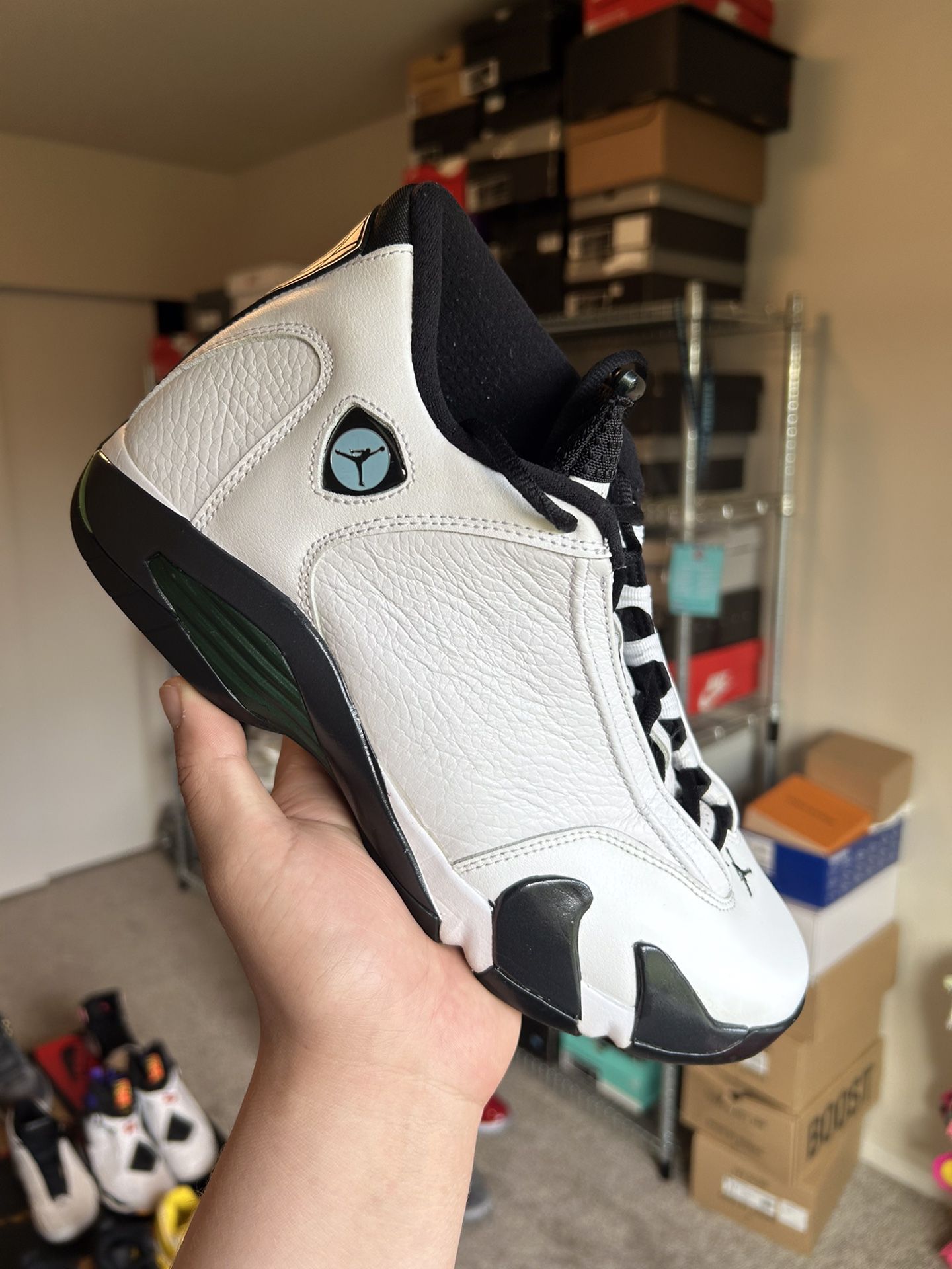 Jordan 14 Oxidized Green Size 10