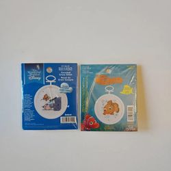 Disney Finding Nemo & Eeyore Counted Cross Stitch Kit W/ Frame #1134-29 1134-55