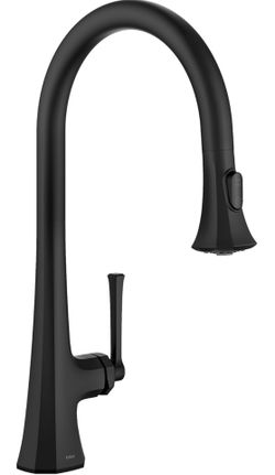 KRAUS Savan 2-Function Single Handle Pull Down Kitchen Faucet in Matte Black, KPF-4104MB  Color: Matte Black  Brand Kraus Recommended Uses For Product