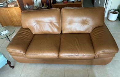 Brown Leather Sofa