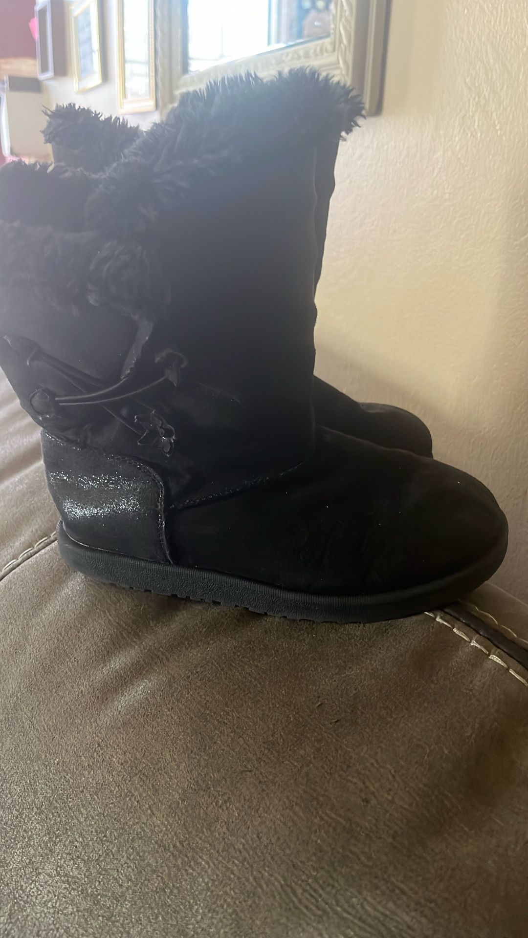 Girls Size 2 Black Boots