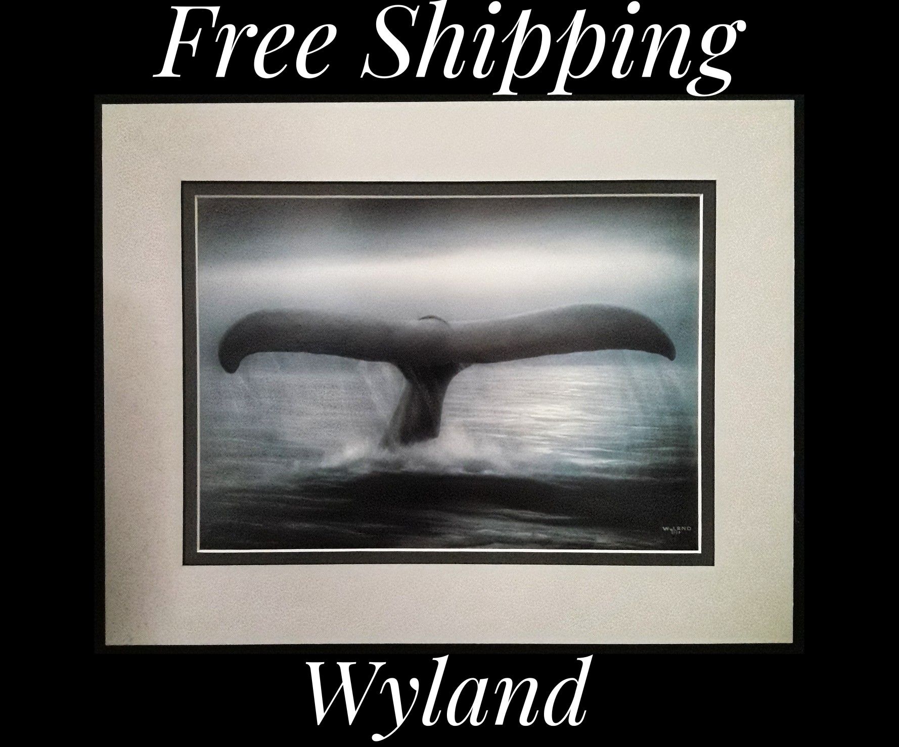 Wyland, 11" x 14" Fine Art Calender Print. Mounted on Acid Free Foam Core. Double Matted on Acid Free Matt Board