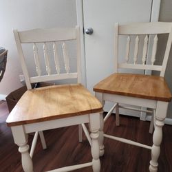White Wooden Chairs 