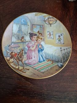 Kaiser China "Down to Sleep" collector plate from the Children's Prayers series by Willy Zeuner