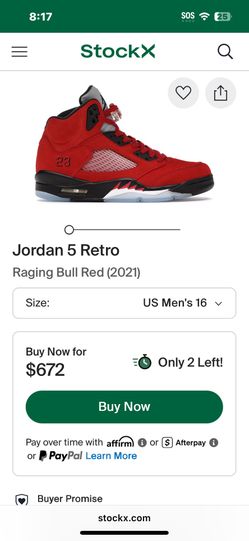 Jordan 5 Retro Raging Bull Red