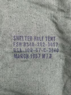 Vintage 1967 U.S. Military Half Shelter Tent (M-13) – Authentic Air Force Issue