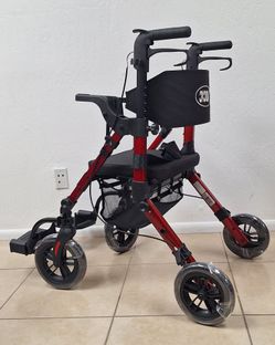 Walkers for Seniors. Wheelchairs for Adults. Rollator Walker with Seat. 2 in 1 Rollator Transport Chair