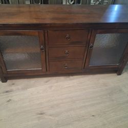 TV Stand  Wood Brown Color