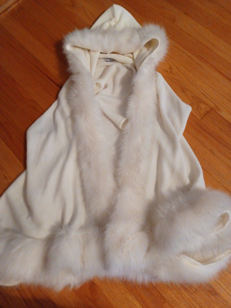 Women's Fur Vest Cape One Size New