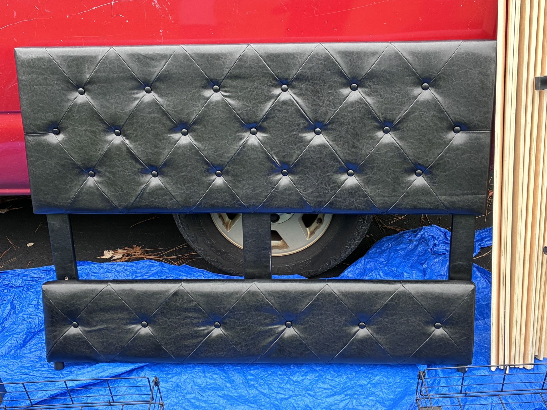 Full Size Bed Frame With Side Drawers(no Hardware)