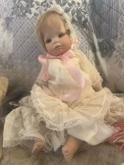 1988 original Bebe doll original clothes with original limbs and bran bag filled