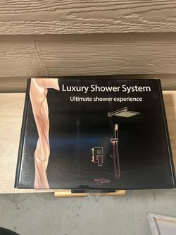 Shower system with tub spout set Wall and ceiling mount