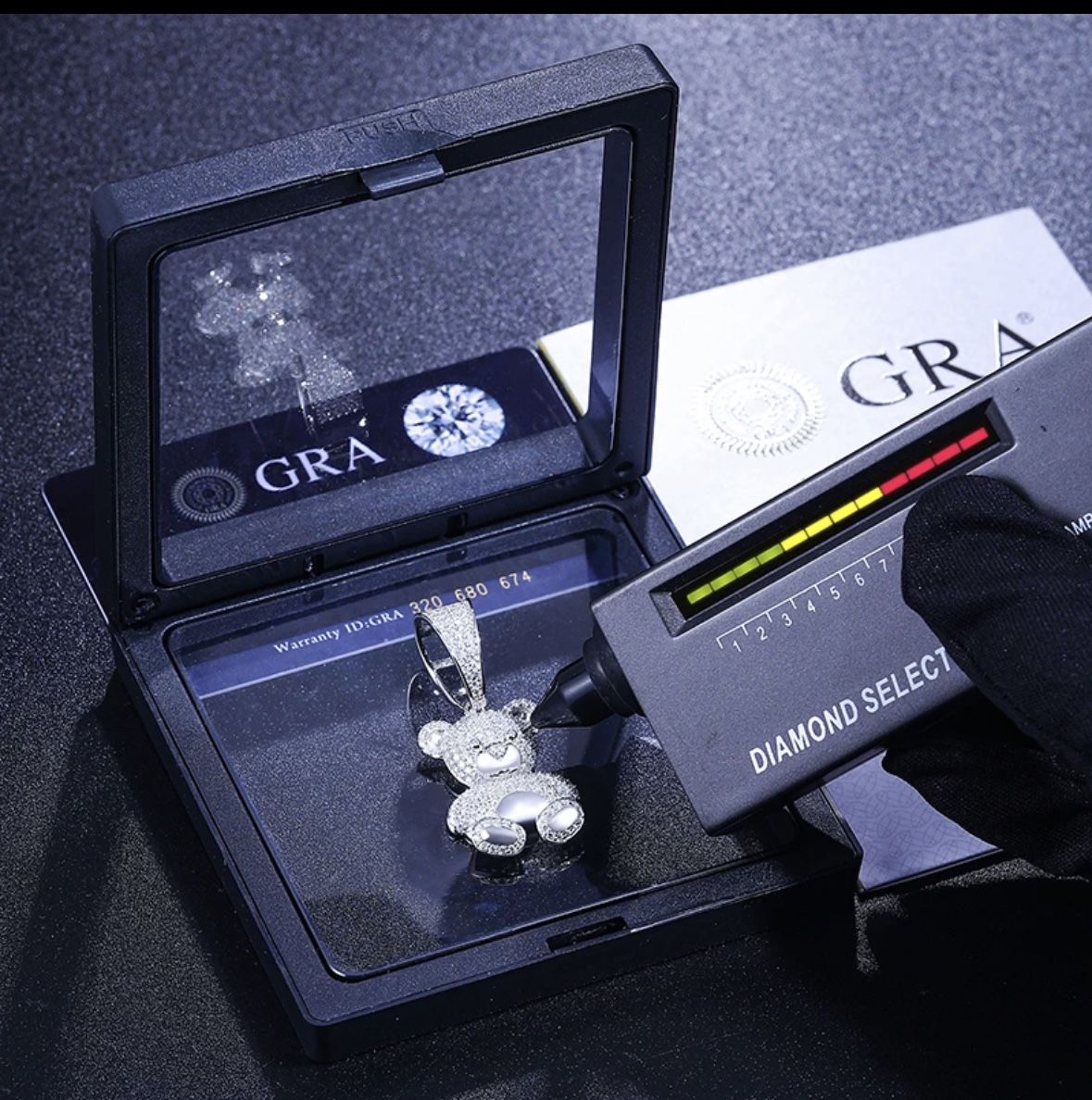 Teddy Bear Moissantie Pendant