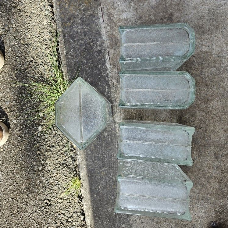 5 Used Glass Blocks