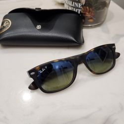 Ray Ban New Wayfarer Sunglasses Tortoise/green Polarised 