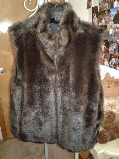 Beautiful Brown Fur Vest Worn once