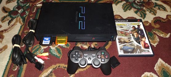 SONY PLAYSTATION 2 PS2 SYSTEM CONSOLE 256GB SD MEMORY CARD WITH GAMES