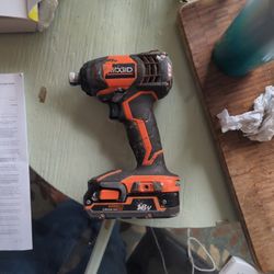 Rigid impact wrench with 18v battery 
