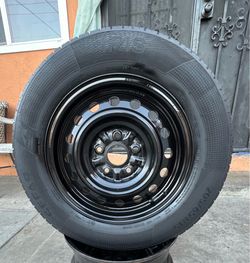 1 GOOD USED RIM & TIRE FOR SPARE TOYOTA CAMRY 15X6 1/2  5X4.5 205/65R15 IRIS TIRE $40 PICKUP ONLY