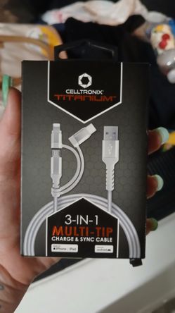 3 In 1 Multi Tip Chager &sync Cable