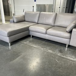 Ekornes Stressless E-200 Leather Sectional Sofa Like New
