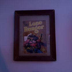 Antique The Lone Ranger Framed Comic