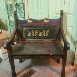 Antique Wooden Bench 
