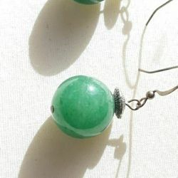 Green Aventurine Earings Drops Sterling Silver