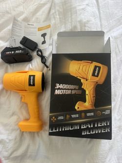 Cordless Jet Blower 34,000 RPM w/ 48VF Battery & Charger (New)