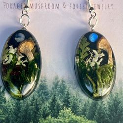 Mushroom Moonstone Earrings 