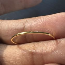 Minimalist 333 8K Gold Size 7 Ring