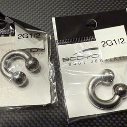 Surgical Steel Circular Barbell 2g 1/2” Pair