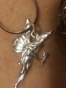 Sterling silver fairy pendant