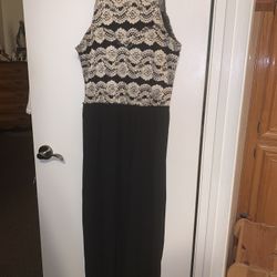 Elegant Black & Gold Dress