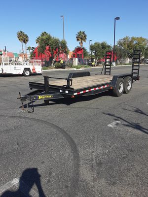 Photo Flatbed trailer double axle