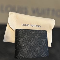 Louis Vuitton Multiple Wallet Men’s  Black/ Grey Wallet 