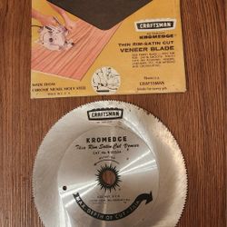Vintage Craftsman Kromedge Thin Rim-Satin Cut Veneer Blade 